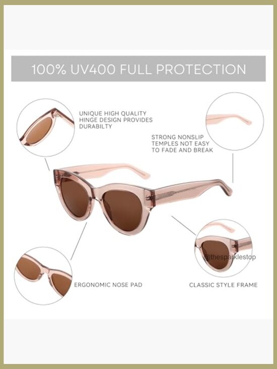 Polarized Sunglasses Women Round Retro UV400 Protection main image 6